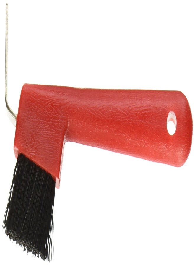 Partrade 245855 737 Hoof Pick with Brush, 7", Red - Image 2